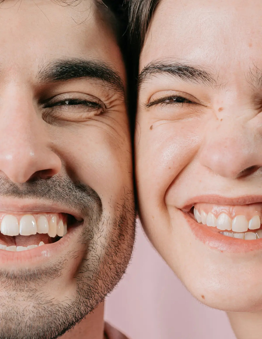 Smiling happy couple face to face. Image credit: A. C.