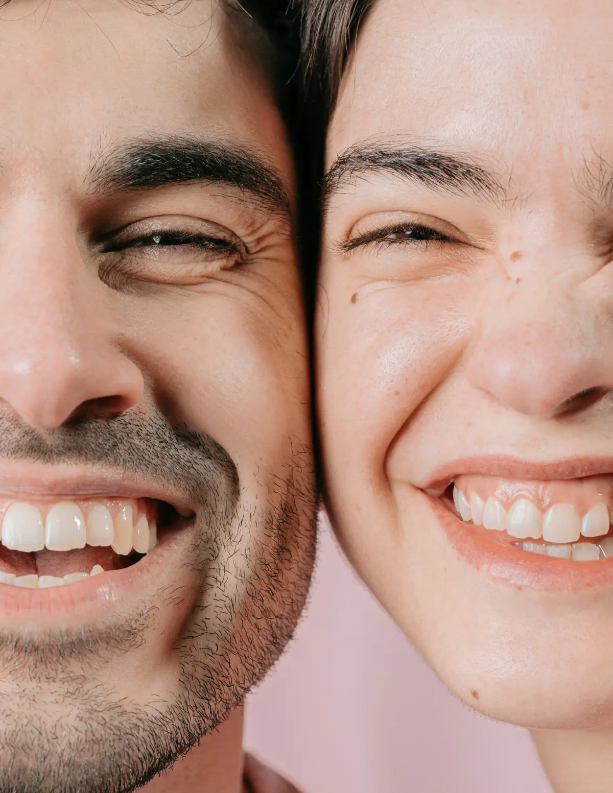 Smiling happy couple face to face. Image credit: A. C.