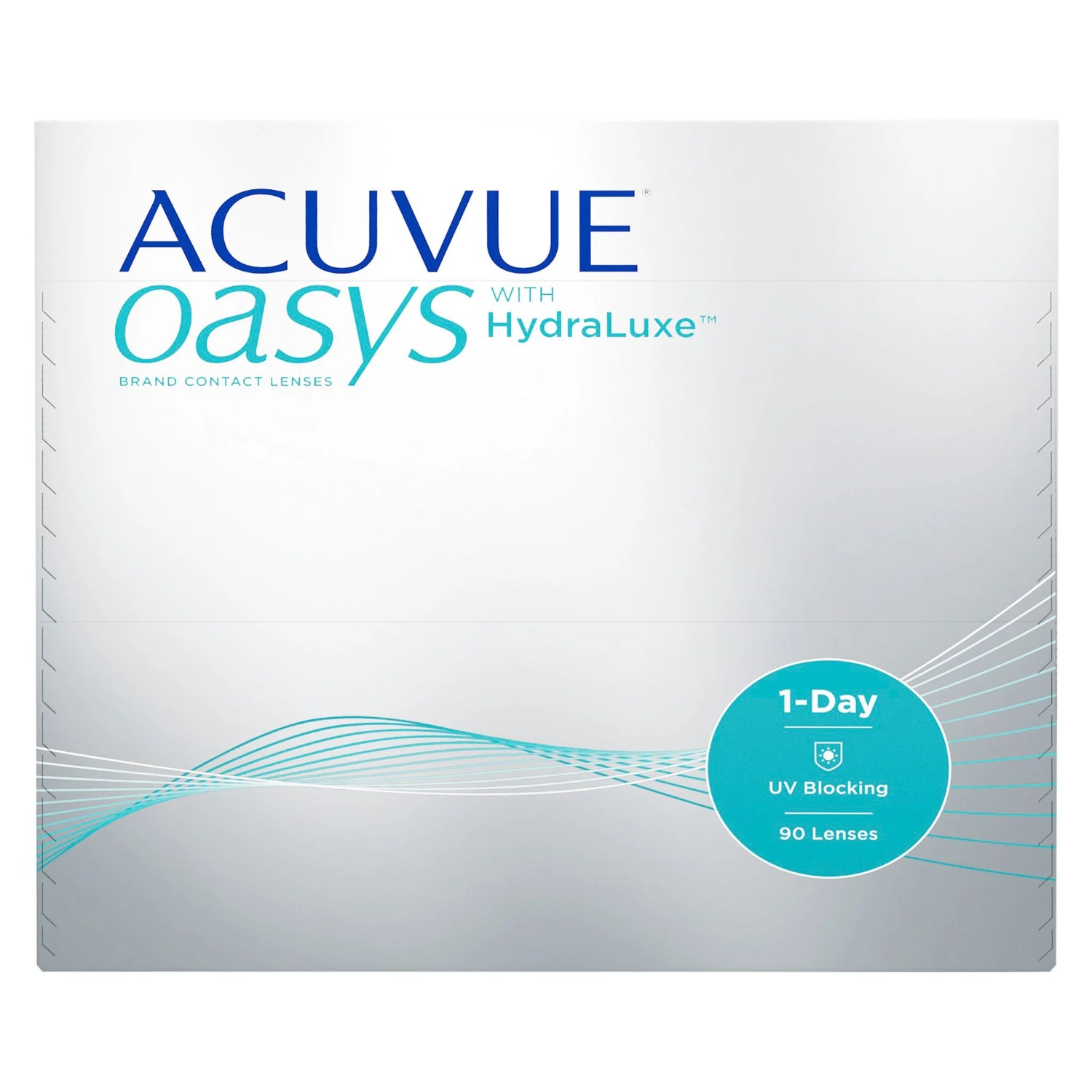 Acuvue Oasys 1-day contact lens box on a white background