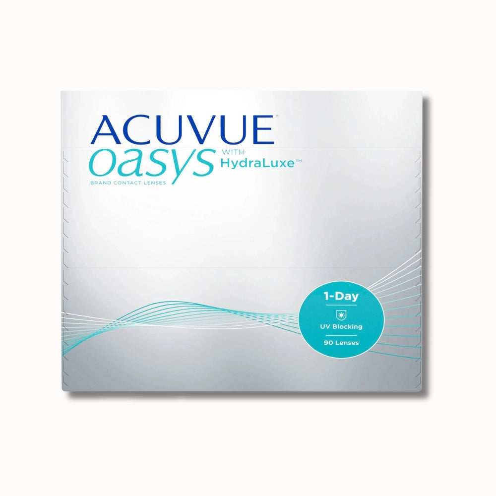 Acuvue Oasys 1-day contact lens box on a white background