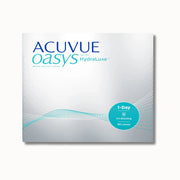 Acuvue Oasys 1-day contact lens box on a white background