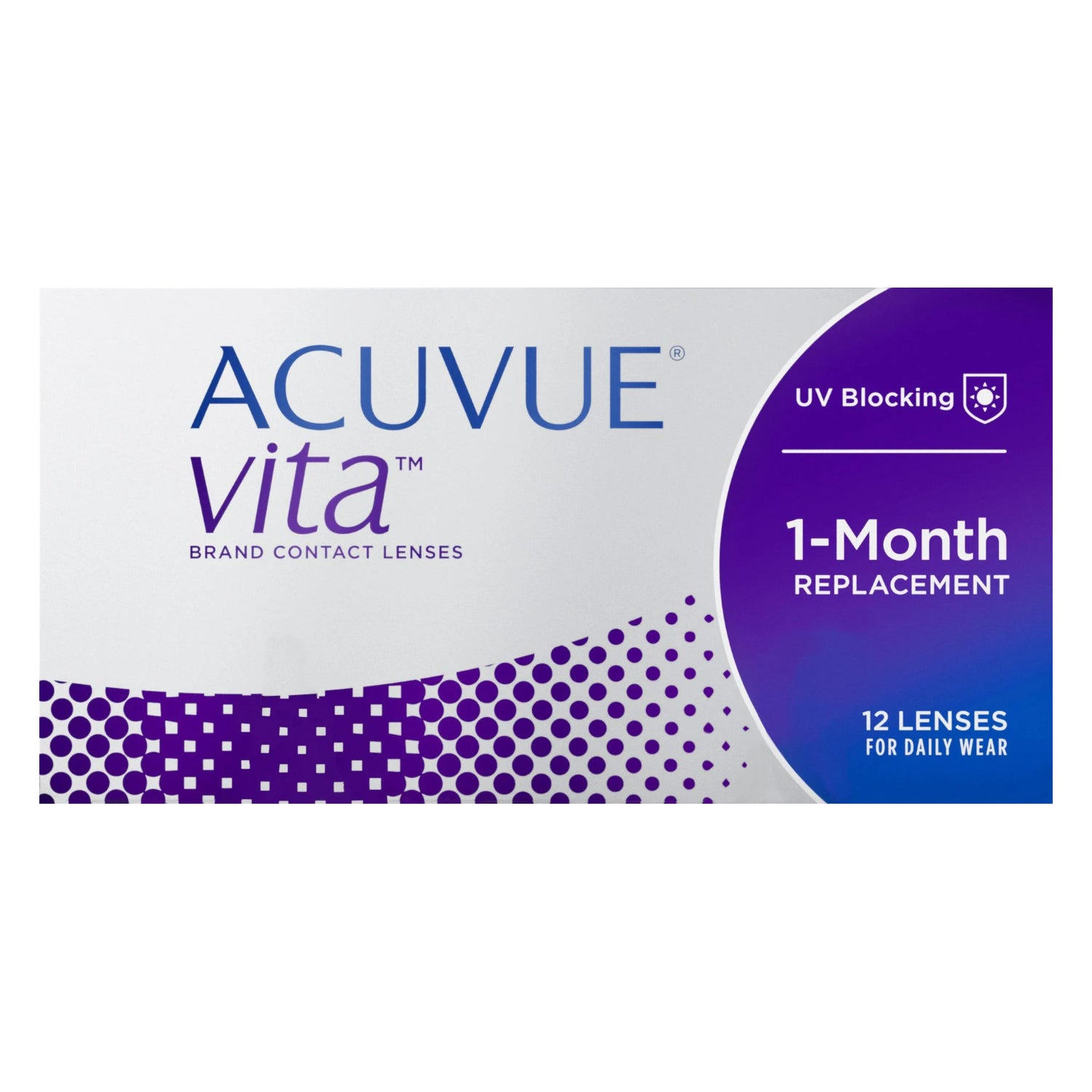 Acuvue Vita contact lenses packaging on a white background