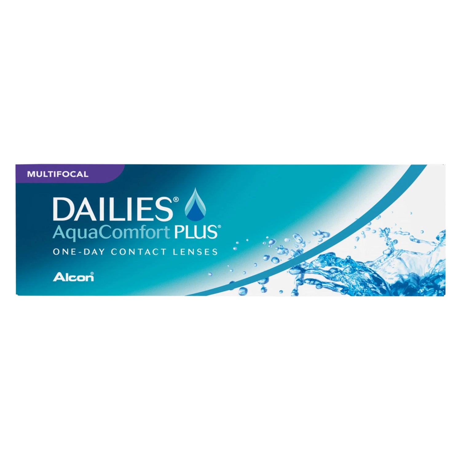30 pack Dailies AquaComfort Plus box of contacts on white background