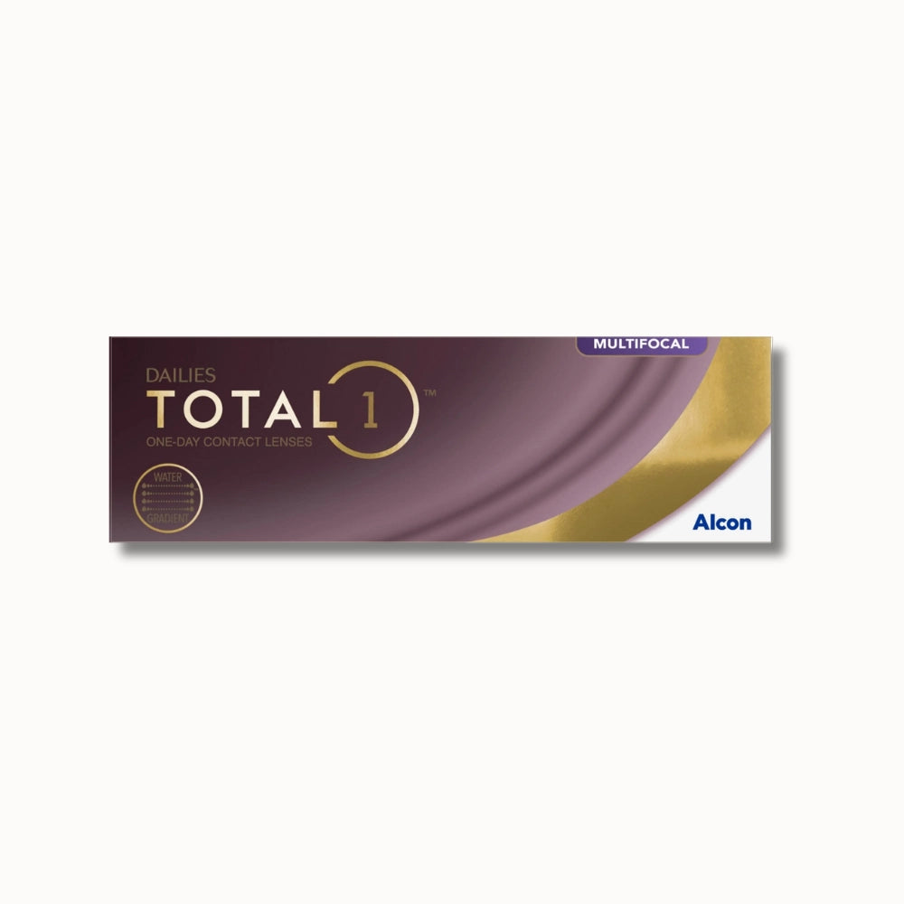 30 pack Alcon Dailies Total 1 box of contacts on white background