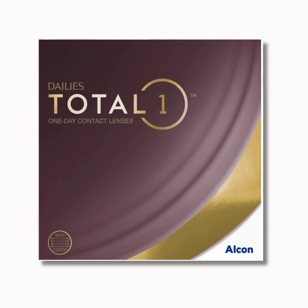 Alcon Dailies Total 1 contact lens box on white background
