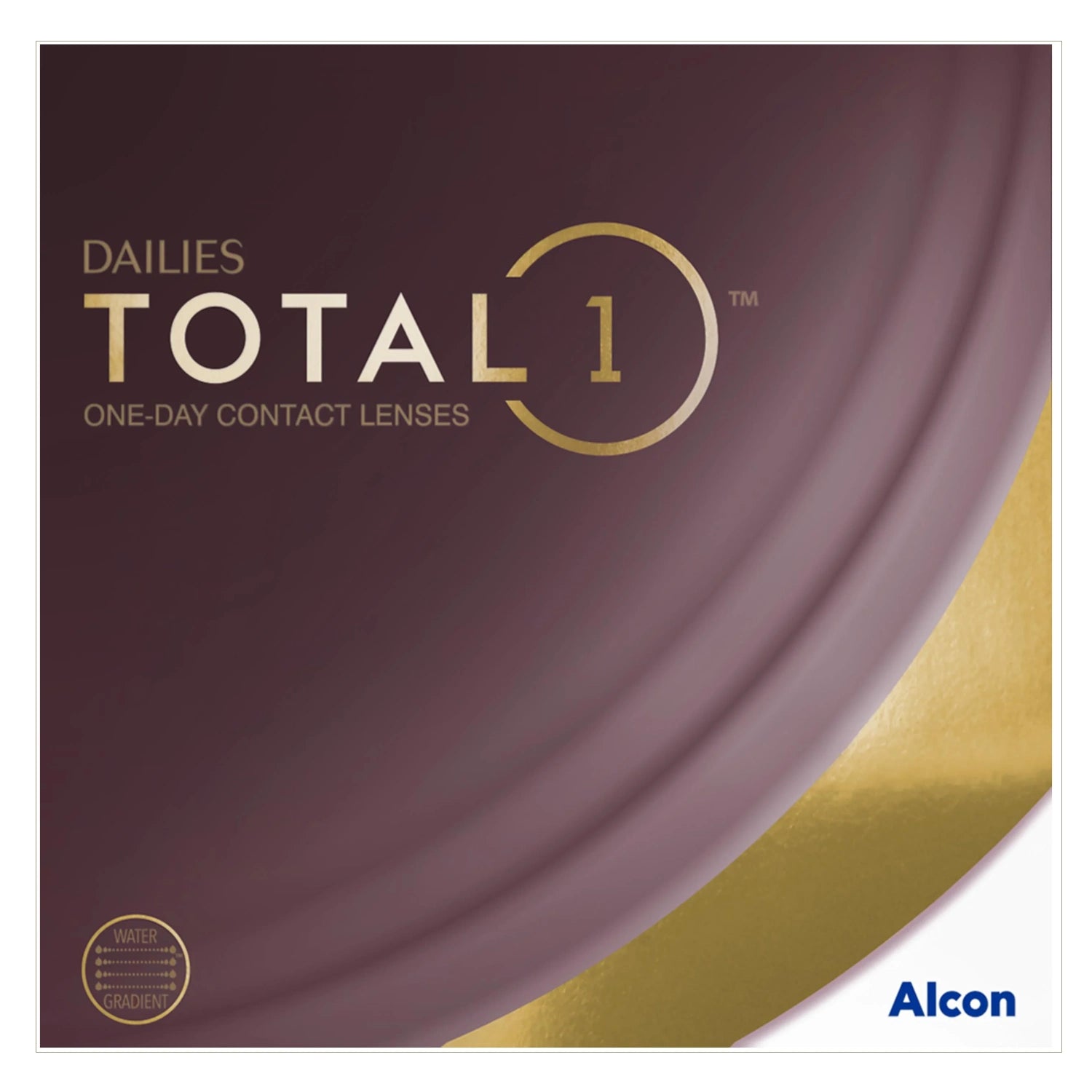Alcon Dailies Total 1 contact lens box on white background