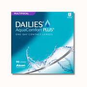 Dailies AquaComfort Plus box of contacts on white background