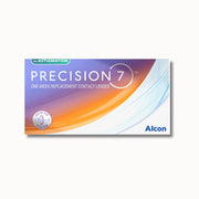 Alcon Precision7 for Astigmatism toric contact lenses box on white background