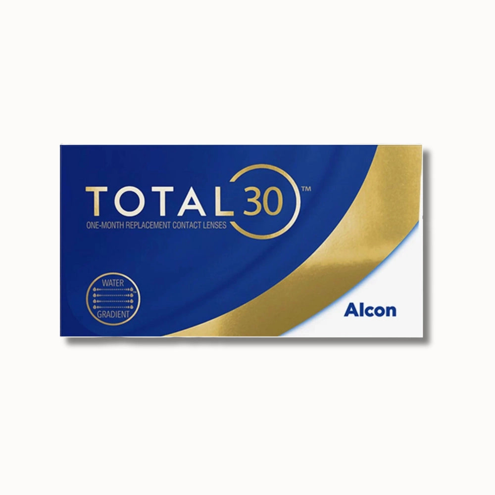 Alcon Total 30 contact lenses packaging on a white background