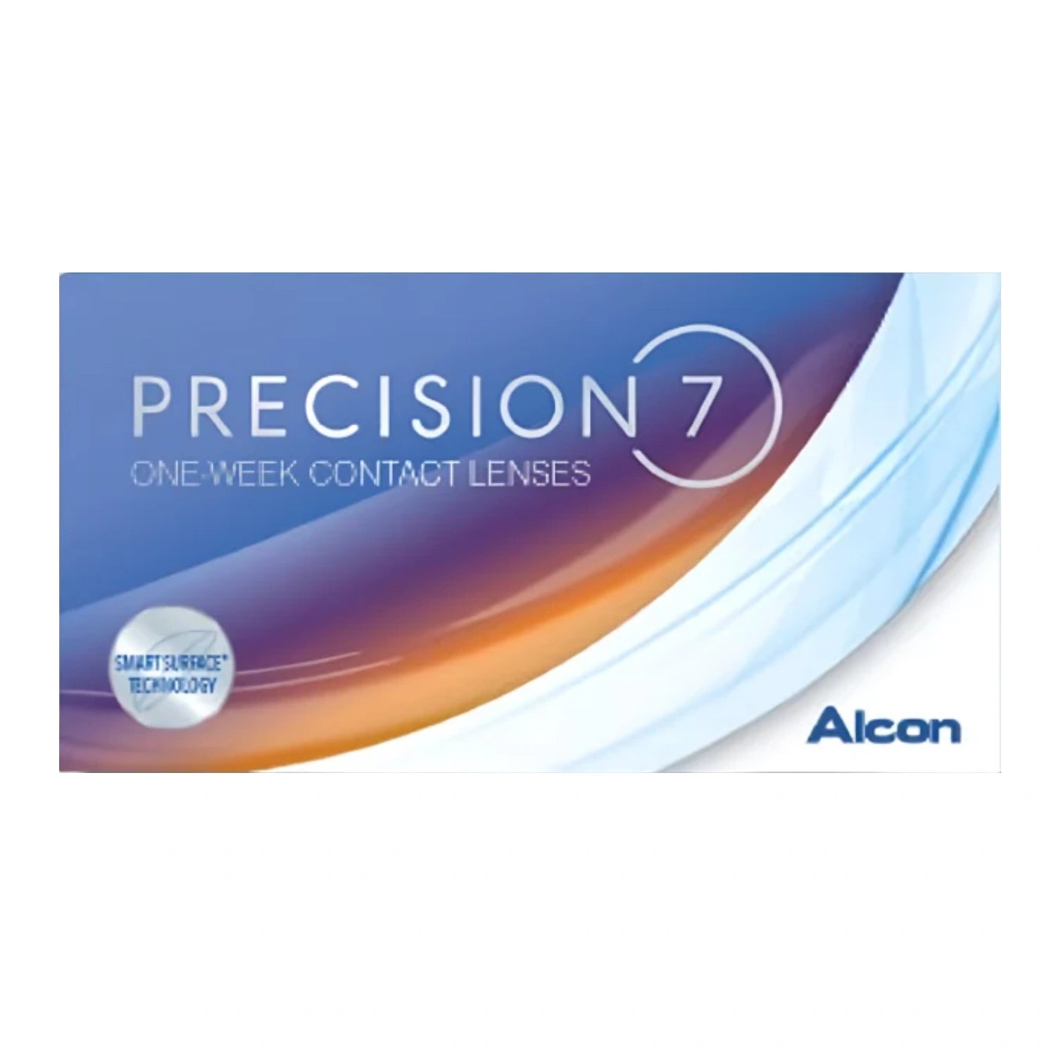 Alcon Precision 7 contact lenses packaging on a white background