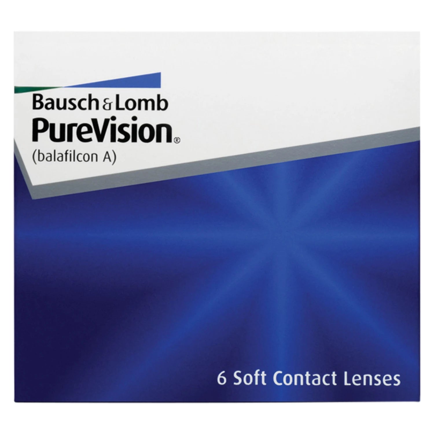 Bausch+Lomb Purevision contact lens box on white background