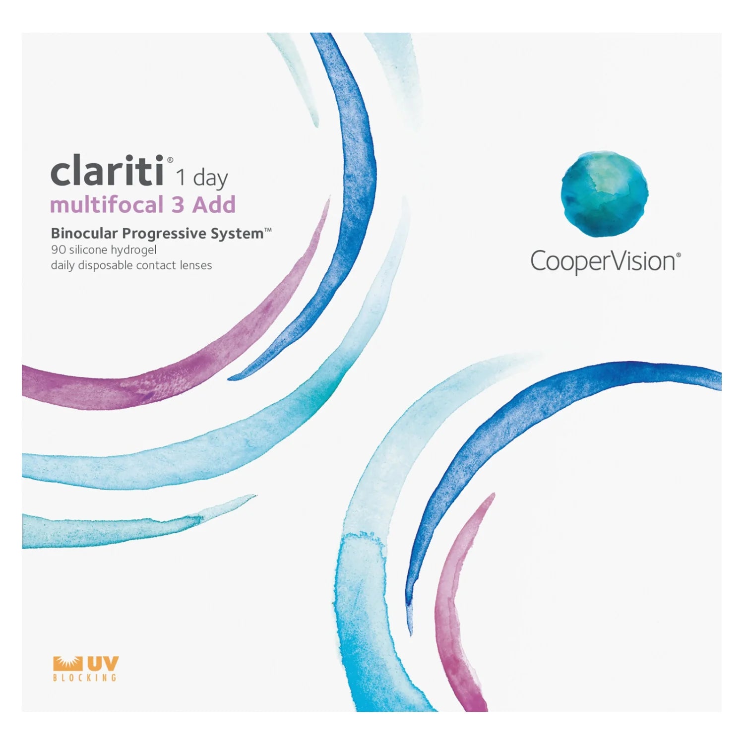 CooperVision Clariti 1 day multifocal 3 Add box on white background