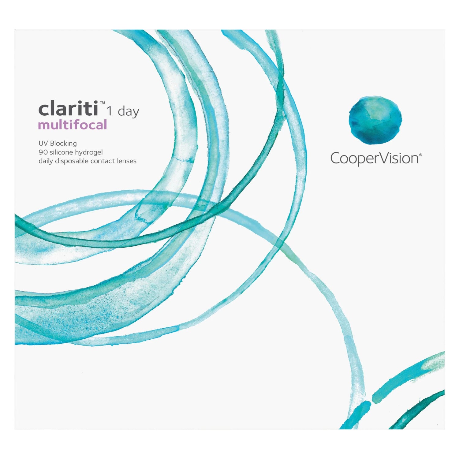 CooperVision Clariti 1 day multifocal box on white background