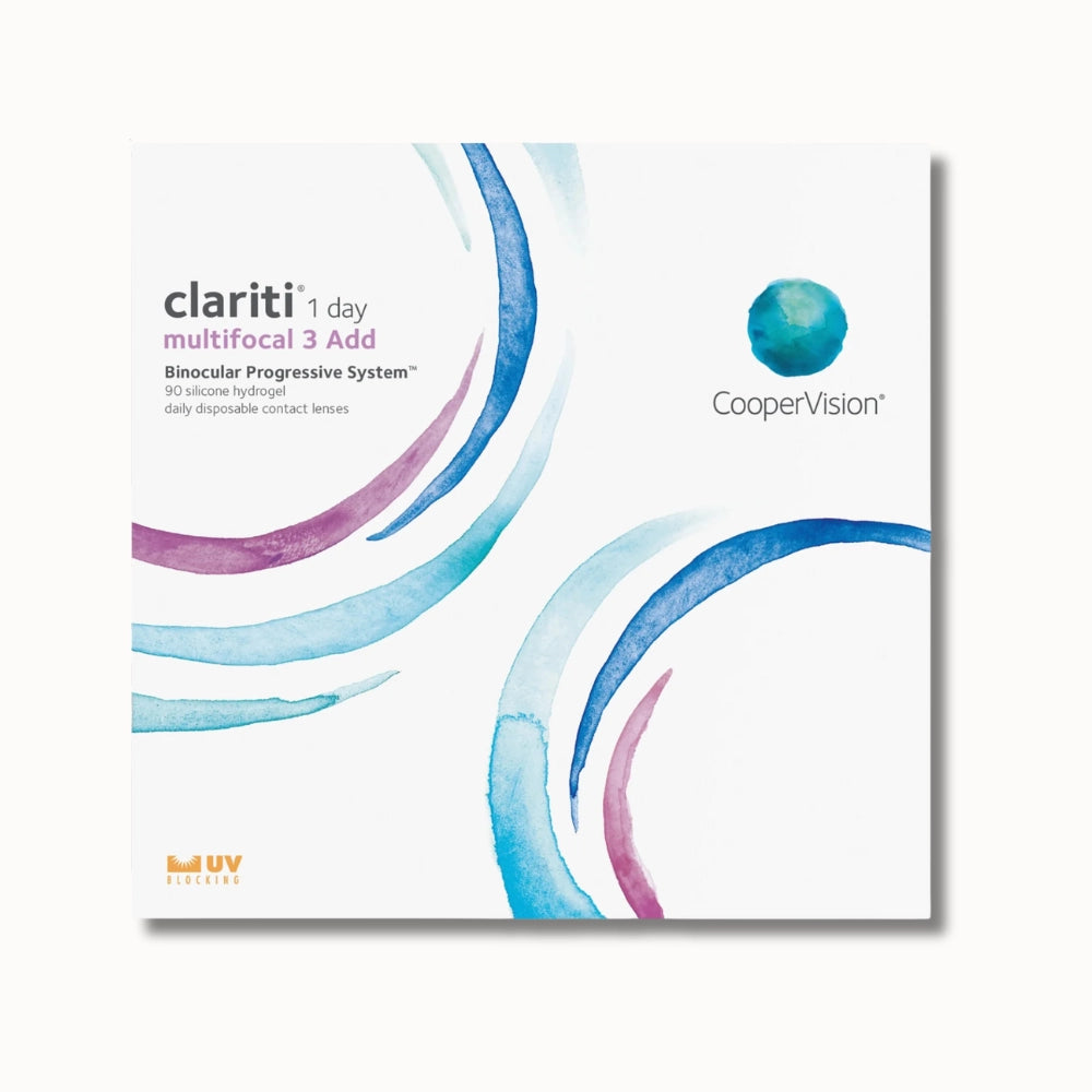 CooperVision Clariti 1 day multifocal 3 Add box on white background