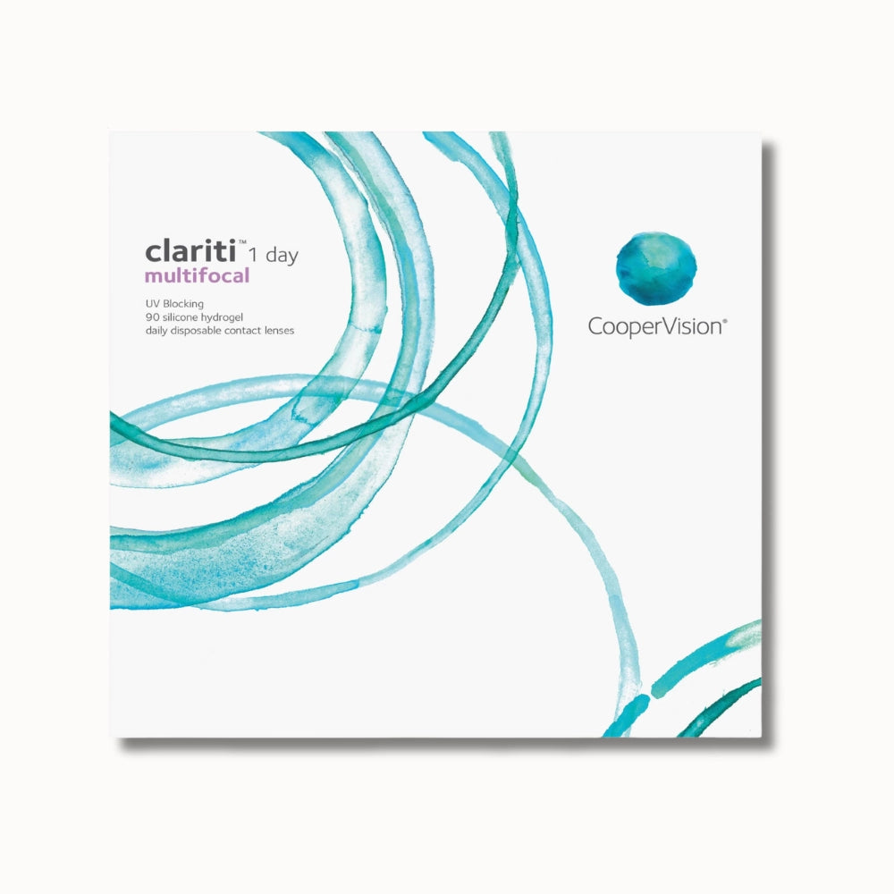CooperVision Clariti 1 day multifocal box on white background