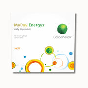 MyDay Energys contact lenses packaging with CooperVision branding on a white background