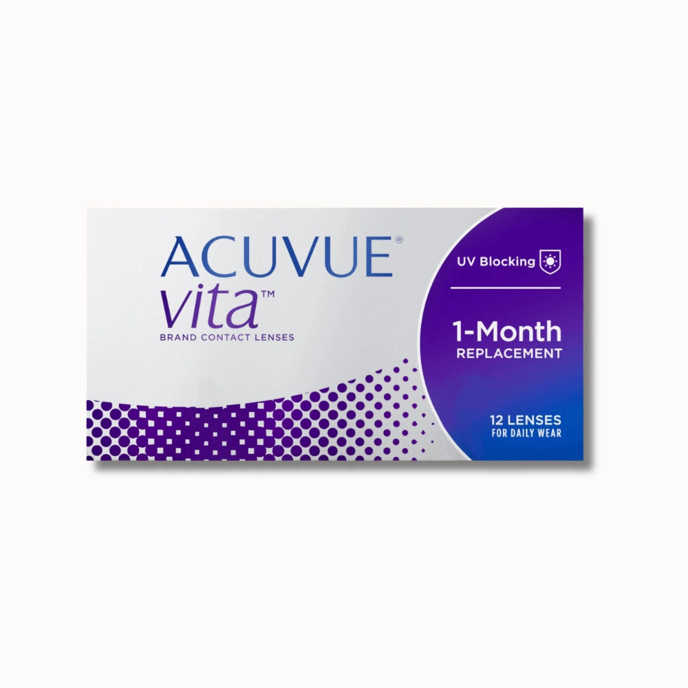 Acuvue Vita contact lenses packaging on a white background