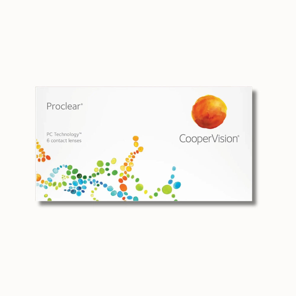 CooperVision Proclear contact lenses packaging on a white background