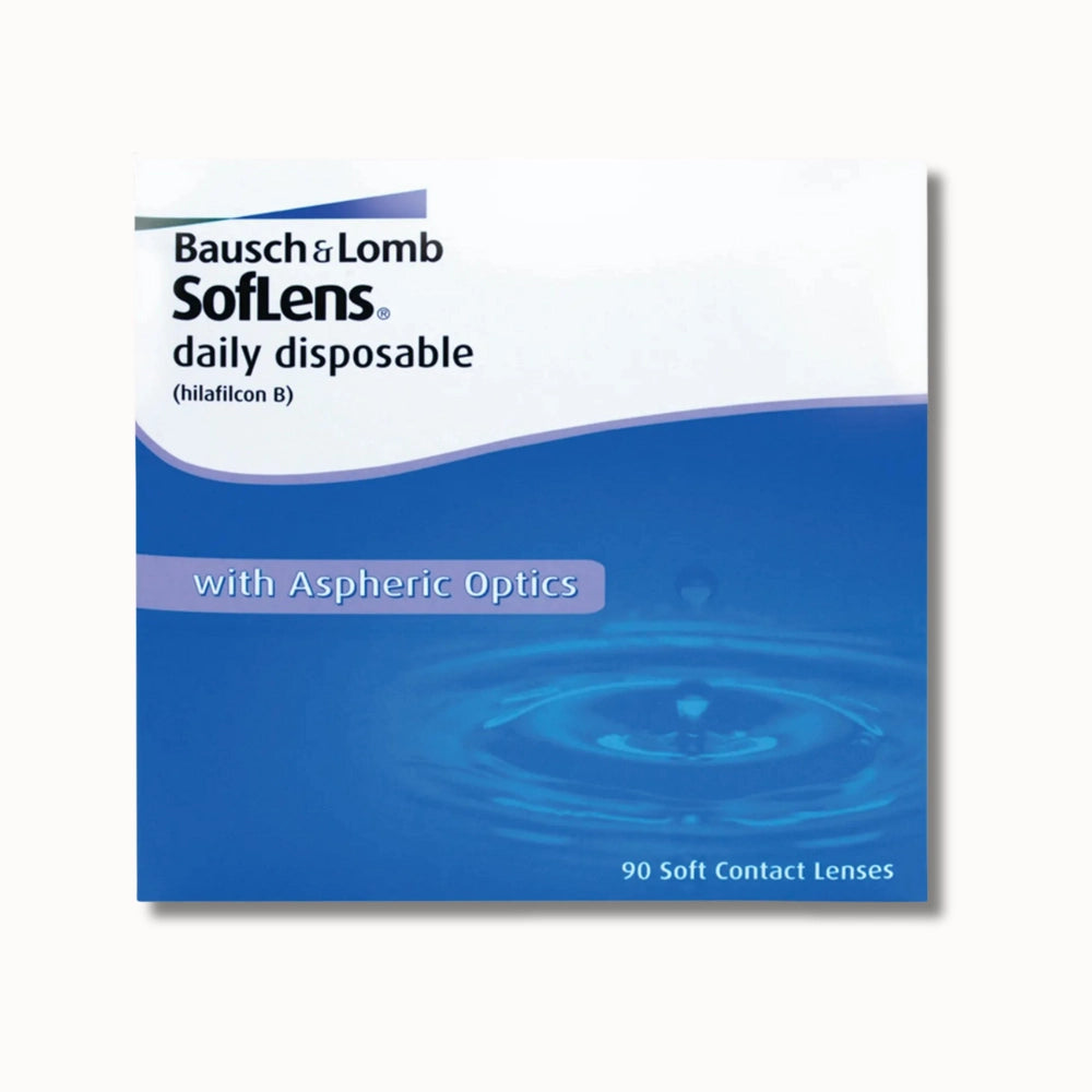 Bausch & Lomb SofLens daily disposable contact lenses packaging on a white background
